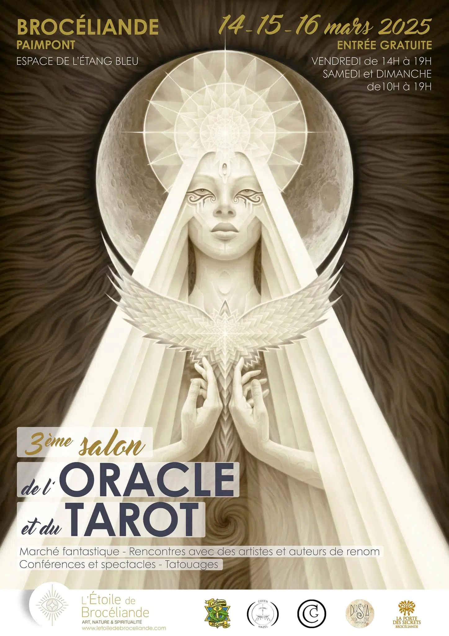 Affiche du troisième salon de l'oracle et du tarot.