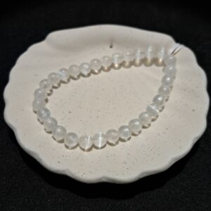 Bracelet perles Sélénite - 6mm