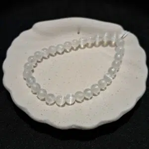 Bracelet perles Sélénite - 6mm