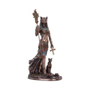 Statue en bronze déesse égyptienne Bastet.