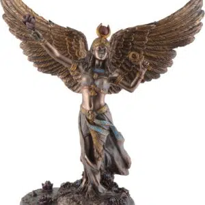 Statue effet bronze de la déesse Isis/Hator.