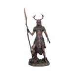 Statue du dieu cornu Cernunnos en résine et bronze.