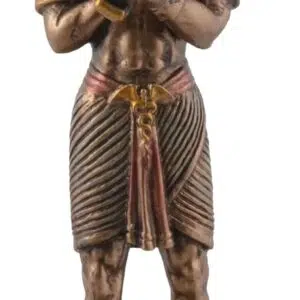 Statue effet bronze du dieu égyptien Thot.