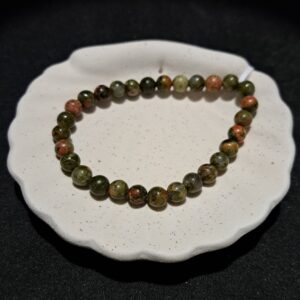 Bracelet perles Unakite - 6mm