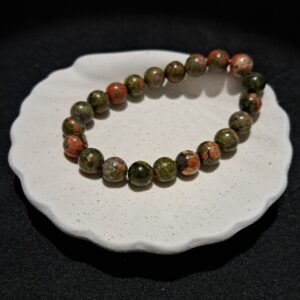 Bracelet perles Unakite - 8mm