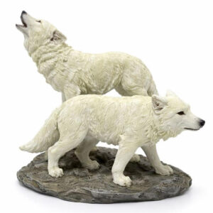 2 loups blancs - 8,5cm