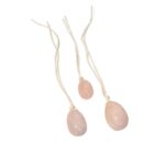 Coffret 3 Oeufs de Yoni : Quartz Rose.
